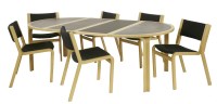 Lot 608 - A Danish oak and linoleum table