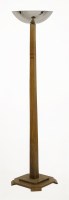 Lot 273 - An Art Deco walnut uplighter