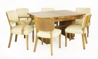 Lot 274 - An Art Deco walnut draw-leaf table