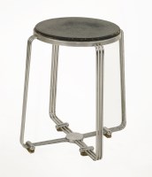 Lot 263 - An aluminium and chrome stool