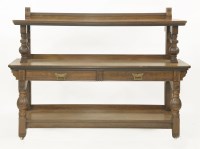 Lot 11 - A burr oak buffet
