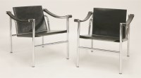 Lot 694 - A pair of LC1 Pampas armchairs