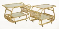 Lot 356 - A pair of wicker trolleys