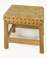 Lot 291 - An oak stool