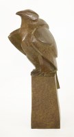 Lot 296 - A patinated bronze of an eagle