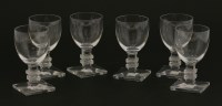 Lot 326 - A set of six Lalique 'Argos' wine glasses