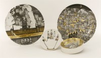 Lot 638 - Fornasetti items:
two Piatto Calendario no. 24 and 25