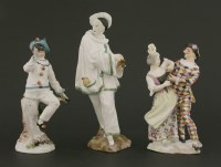 Lot 80 - Three Commedia dell'Arte figures