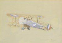 Lot 348 - William Earl Johns (1893-1968)
'THE CAMEL (110HP CLERGET) 
Indistinctly signed and inscribed l.r.