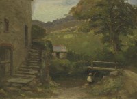 Lot 407 - Frederick Barnard (1846-1896)
A WOMAN CARRYING WATER ON A COUNTRY LANE;
A FISHERMAN BY A WATERMILL
Two