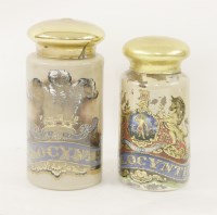 Lot 121 - Two apothecary's jars and covers