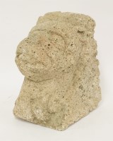 Lot 166 - A Spanish Romanesque carved stone corbel