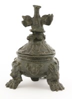 Lot 219 - An Italian bronze inkwell