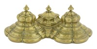Lot 220 - A French brass desk stand