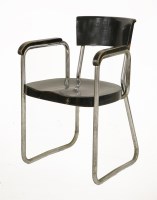 Lot 261 - A rare Thonet chrome armchair