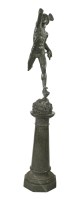 Lot 144 - An Italian serpentine marble figure of Mercury