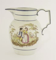 Lot 8 - A pearlware 'Church Gresley' jug