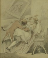 Lot 307 - Follower of Thomas Rowlandson
GUILTY PLEASURE
Bears signature and date l.l.