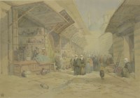 Lot 339 - W...S... (late 19th century)
FIGURES IN A BAZAAR
