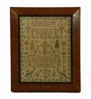 Lot 1209 - A William IV embroidered sampler