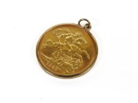Lot 1134 - A 1976 Sovereign in a channel set mount