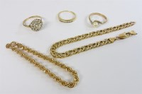 Lot 1152 - A 9ct gold half eternity diamond ring