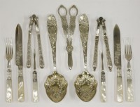 Lot 33 - A Victorian silver-plated dessert service