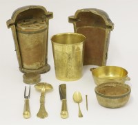 Lot 35 - A Continental gilt metal campaign set