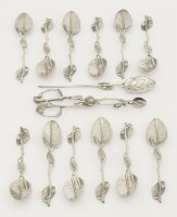 Lot 40 - A composite naturalistic silver tea equipage