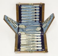 Lot 44 - A Victorian/Edwardian composite silver-plated dessert service