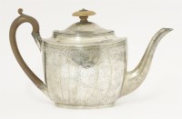 Lot 178 - A George III silver teapot