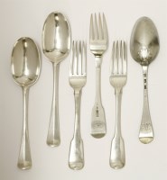 Lot 113 - Two George III Irish silver hanoverian pattern tablespoons