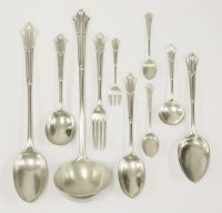 Lot 67 - A Victorian/modern silver albany pattern part flatware service