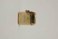 Lot 555 - A 9ct gold vesta case
