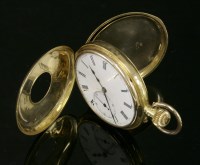 Lot 353 - An 18ct gold half hunter pocket watch