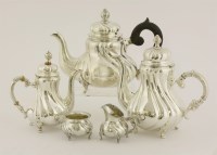 Lot 530 - A modern German silver four-piece tea service