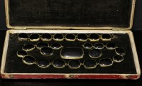 Lot 1 - A Georgian matched gold and black glass parure with a graduated rivière necklace