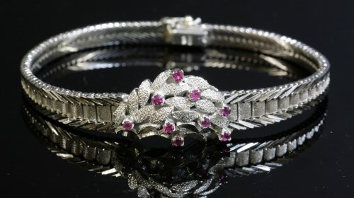 Lot 190 - An Italian ruby bracelet