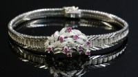 Lot 190 - An Italian ruby bracelet