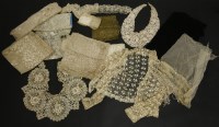 Lot 1215 - A collection of antique flounces and trim