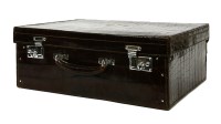 Lot 1194 - A crocodile skin suitcase
