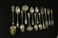 Lot 490 - A silver flatware service