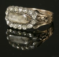 Lot 11 - A Georgian diamond set memorial ring