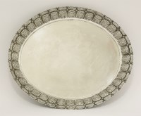 Lot 391 - A Continental metalwares tray