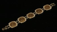 Lot 244 - A gold bracelet