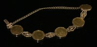 Lot 245 - An Edwardian four-row gate bracelet