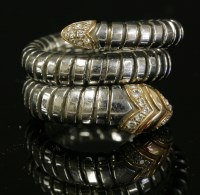 Lot 306 - A stainless steel and 18ct rose gold