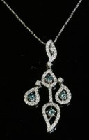 Lot 319 - An American white gold diamond set pendant