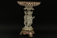 Lot 314 - A late 19th century English porcelain figural table centre