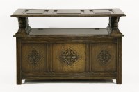 Lot 432 - An oak monk's bench